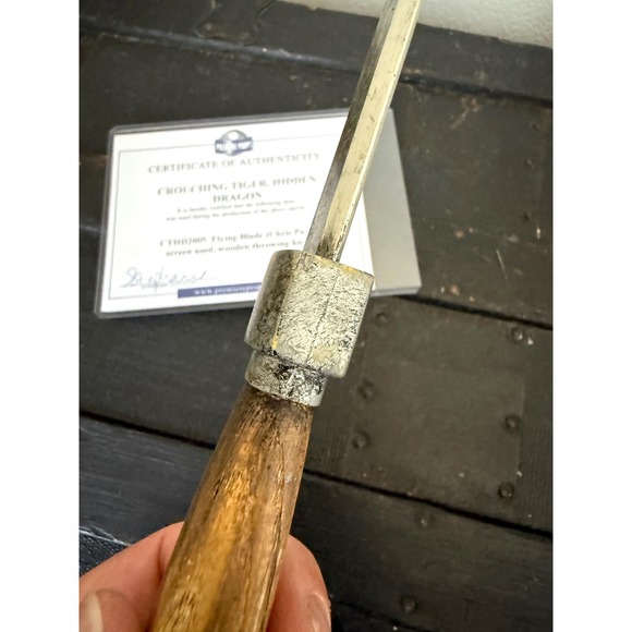 Crouching Tiger Hidden Dragon Screen MOVIE PROP – Chris Pang Flying Blade w/COA - Picture 7 of 7